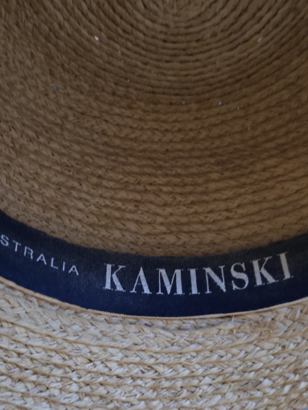 Kaminski 100% Raffia Wide Brim Sun Hat Made in Australia Natural Straw Vacation - Picture 9 of 12